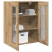 Armario de pared de  con puertas de vidrio roble artesanal 69,5x34x90 cm