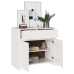 Aparador ""DRAMMEN"" Blanco 79x43x75,5 cm Madera Sólida de Pino