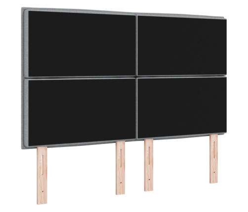 Cabecero Diseño Lines Gris Claro 160 cm Tela