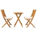 Set de Bistro de Jardín de 3 Piezas  en Madera Sólida de Acacia
