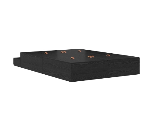 Base de cama con almacenamiento  Roble negro Madera resistente