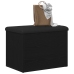 Banco de almacenamiento  Negro Roble 60x40x45 cm Madera elaborada