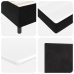 Cama Box Spring con Colchón  Negro Individual Terciopelo