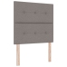 Cama Box Spring  con Colchón y Banco Taupe 120x200 cm Tela