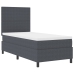 Cama con Base Tapizada  con Colchón Gris Oscuro 90x200 cm Tela de Corduroy