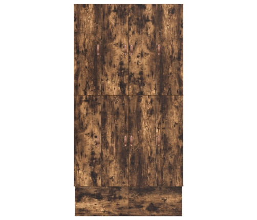 Estructura de Cama con Almacenamiento  Roble ahumado Madera elaborada