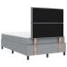 Cama con Base de Resorte con Colchón Gris Claro 120x200 cm Tela