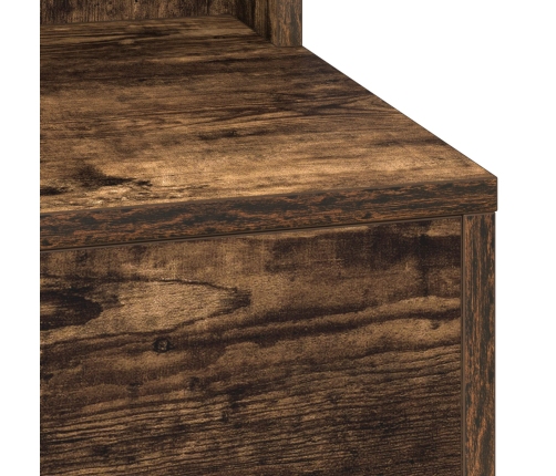 Mesa de tocador  con luces LED en roble ahumado 50x41x135 cm