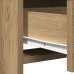 Mesa de tocador  con luces LED de roble artesano 50x41x135 cm
