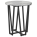 Mesa auxiliar  de 2 piezas en gris Sonoma, hecha de madera y metal