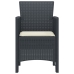 Silla de jardín  Set de 2 Antracita, Crema Poliratán Estándar