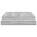 Marco de cama con almacenamiento  Gris sonoma Madera elaborada