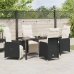 Set de Comedor de Jardín de 5 Piezas con Cojines Negros