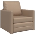Sofá cama  2 en 1 Cappuccino 74x77x81 cm de cuero sintético