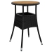 Juego de Comedor de Jardín de 3 Piezas  Negro Poliratán