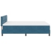 Cama Box Spring  con Colchón Azul Oscuro 160x200 cm de Terciopelo
