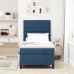 Cama con Somier y Colchón Azul 100x200 cm Tela
