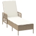 Conjunto de Tumbonas  Set de 3 Beige y Crema Ratán de PE, metal