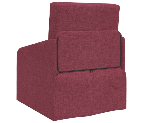 Sofá cama de suelo  2 en 1 Rojo Vino 65x80x83 cm Tela