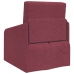 Sofá cama de suelo  2 en 1 Rojo Vino 65x80x83 cm Tela