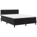 Cama Box Spring  con colchón Negro 160x200 cm Terciopelo