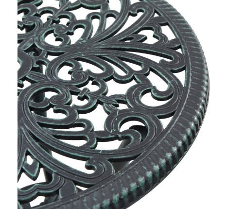 Conjunto de bistro de jardín de 3 piezas  Verde de aluminio fundido
