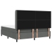 Cama con base caja  y colchón gris oscuro 180x200 cm tela