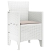 Silla de Jardín  Juego de 2 Blanco Taupe Ratan Plástico