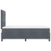 Cama con Box Spring y Colchón Gris Oscuro 120x200 cm de Terciopelo