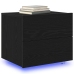 Cabinet de Noche  con LED Montado en la Pared Roble Negro 50x39x41 cm