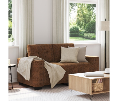 Sofá Loveseat  Marrón 120 cm de Piel Sintética