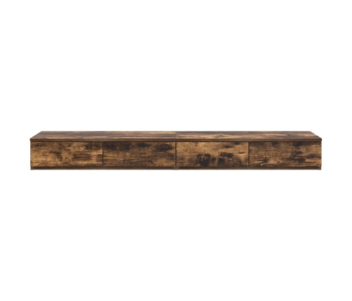 Mesa de Noche  Roble Ahumado Madera Durable 160 x 36.5 x 16.5 cm