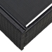Tumbona  Negra 60x200x27 cm de Ratán Sintético