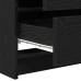 Juego de Mesa de Tocador de 3 Piezas  con LED de Madera Negra