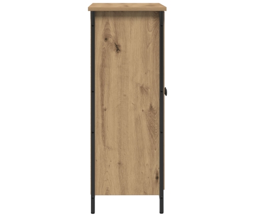 Aparador  de Roble Artesanal 70x30x80 cm de Madera Ingenierizada y Acero