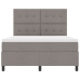 Cama con Boxspring  y colchón Taupe 140x190 cm Tela