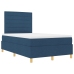 Cama Box Spring  con Colchón Azul 120x200 cm de Tela