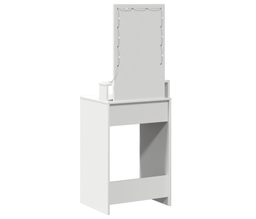 Mesa de tocador  con luces LED Blanca 50x41x140 cm