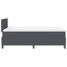 Cama con Box Spring  con Colchón Gris Oscuro 120x200 cm Tela de Corduroy
