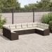 Set de Sofá de Jardín  Set de 10 Beige Ratan Banco de Jardín