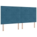 Cama  Azul Oscuro 200x200 cm Terciopelo