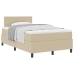 Cama con Box Spring con Colchón Verde Claro Gris 120x200 cm Tela de Corduroy