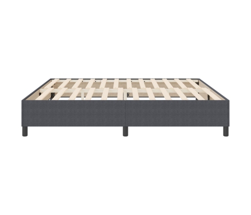 Cama Box Spring  Gris Oscuro 200x200 cm Tela de Pana