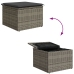 Conjunto comedor jardín 5 piezas con cojines Ratán negro