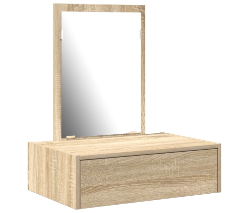Mesa de tocador colgante de roble Sonoma 60x40x70 cm