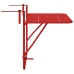 Mesa de balcón plegable  roja 60x40 cm de acero