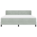 Cama con somier y colchón  Gris Claro 180x200 cm Terciopelo
