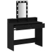 Mesa de tocador  con luces LED, Roble Negro, 100x41x140 cm