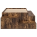 Estructura de Cama de Almacenamiento Roble Ahumado Madera Maciza