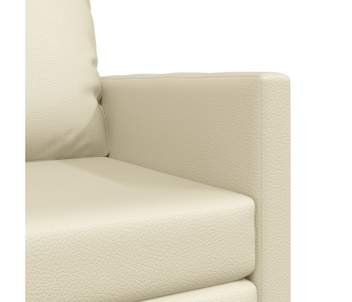 Sofá cama 2 en 1 crema 74x77x81 cm cuero sintético